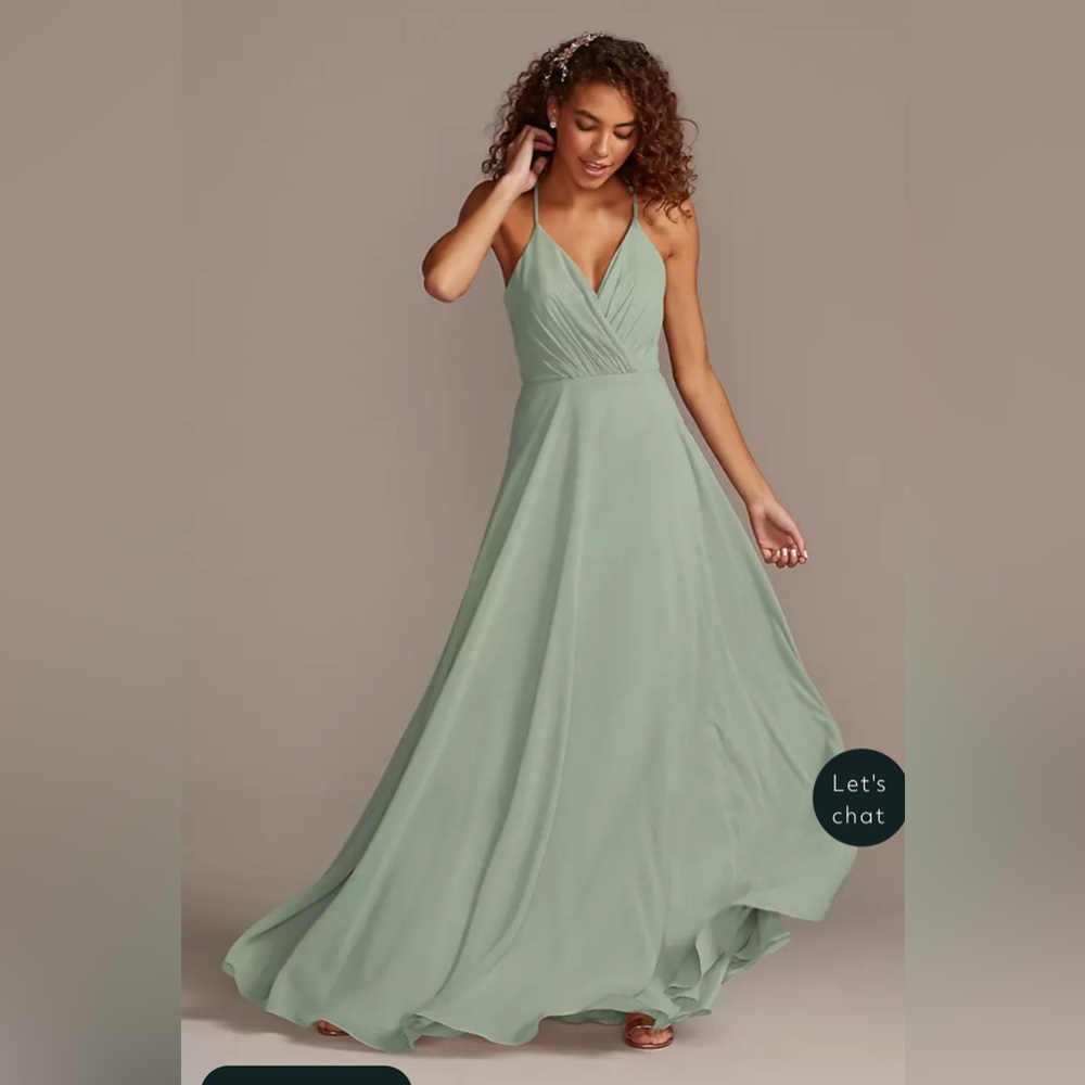 David’s Bridal Dusty Sage Size 6 Bridesmaid dress